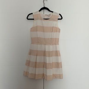 Nude and White Stripped Dress
